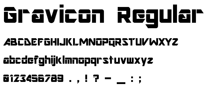 Gravicon Regular font